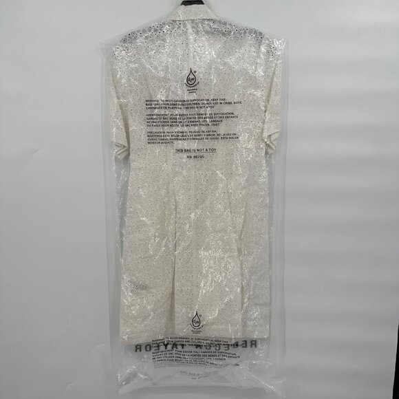 Rebecca Taylor Lea Eyelet Mini Shirt Dress Size 0 Full Moon White - Picture 5 of 6